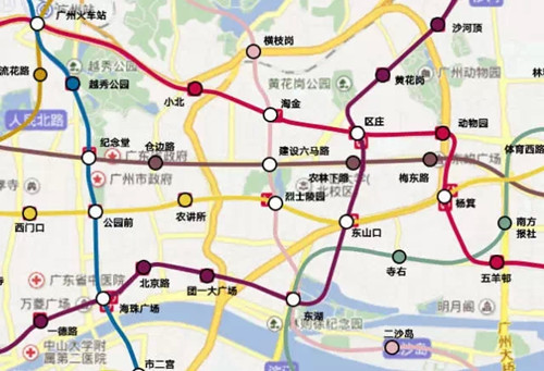 2025年广州11区23条地铁所有站点分布图