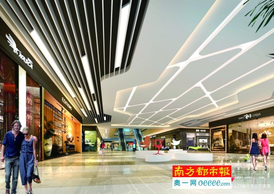 科技之家入口前廳透視效果圖。