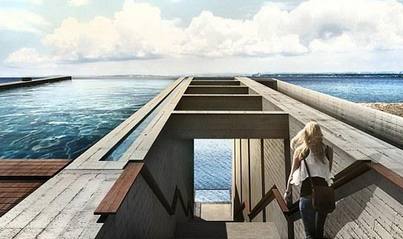 建筑师打造创意悬崖别墅:屋顶兼做泳池眺望大