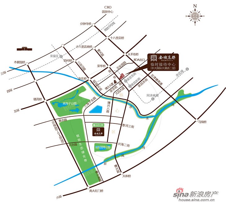 图为金第万科·金域东郡交通图