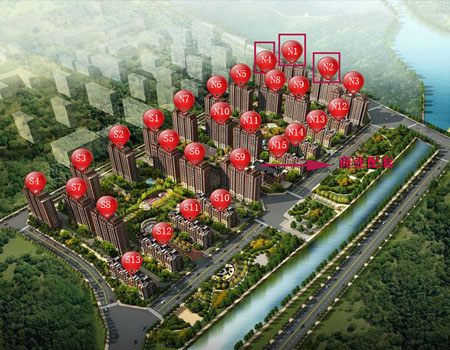 图为北京城建·上河湾规划图