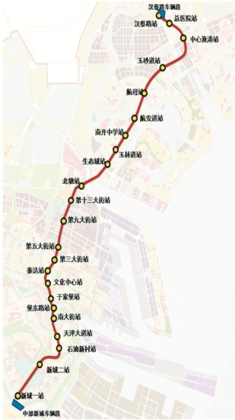 滨海地铁B1、Z4、Z2线选线规划公示 2020年前