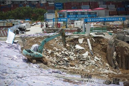 深圳前海工地基坑坍塌非世茂金融中心