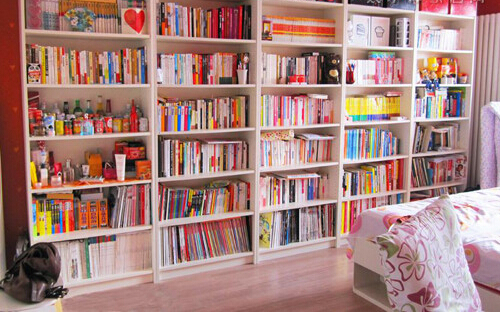 书架变墙，打造图书馆式读书空间