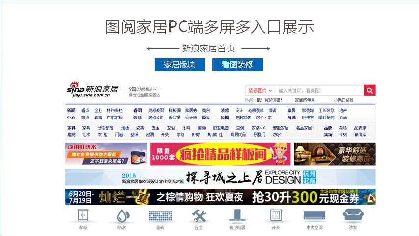 图阅家居PC端多屏多入口展示 图阅家居PC端多屏多入口展示