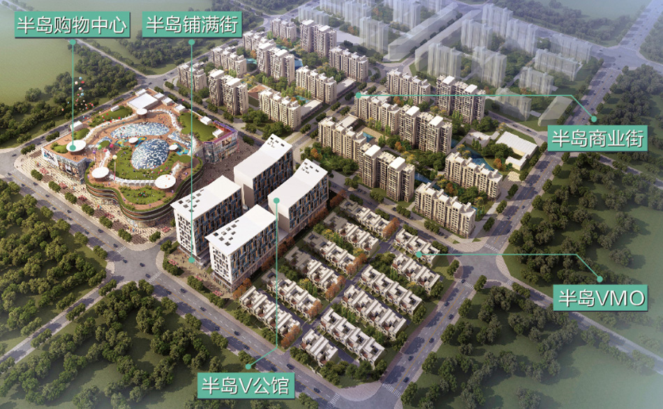 在区域中属于稀缺产品,可填补长阳半岛"中粮万科funmix半岛广场 百万