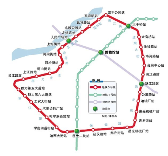 哈尔滨地铁3号线二期工程获批 共设29座地下站