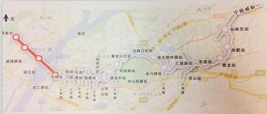 南京地铁4号线线路图