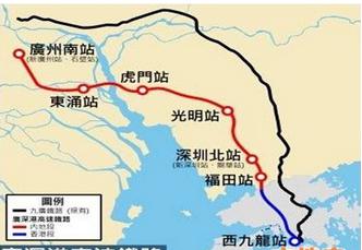 福田高铁站预计12月28号通车 广深高铁线路图