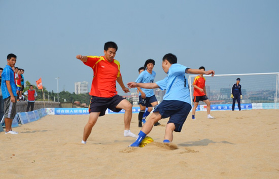 长青海邑长滩杯首届沙滩五人足球赛圆满开展(
