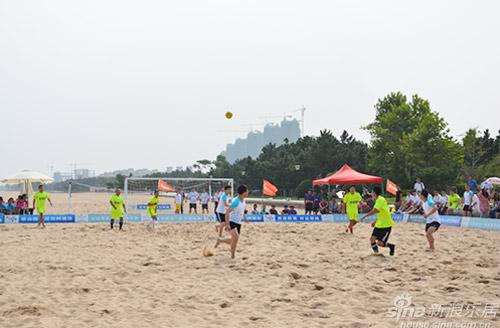 长青海邑长滩杯首届沙滩足球赛第二轮盛况(组