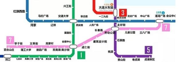 大连地铁7号线规划图