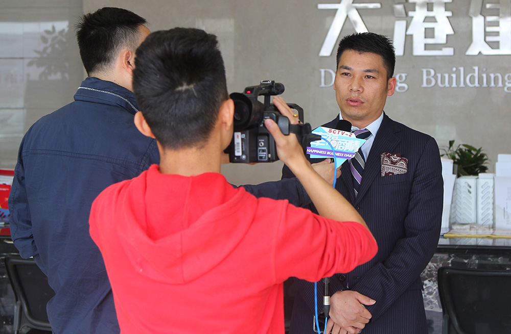 大港集團董事、總裁陳善路接受記者采訪