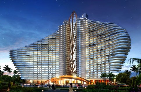 三亚海棠湾:中国首座七星级度假酒店施工封顶