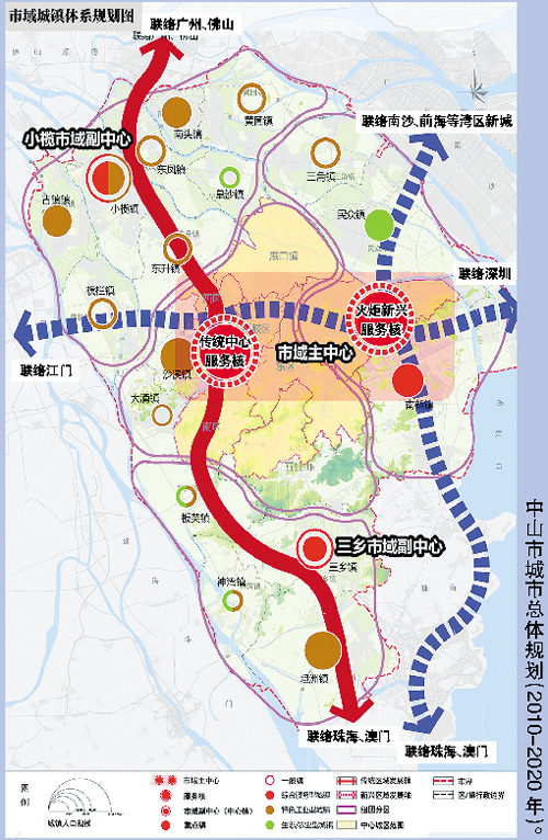 中山总共规划七条轨道交通线路 1号城轨调整线