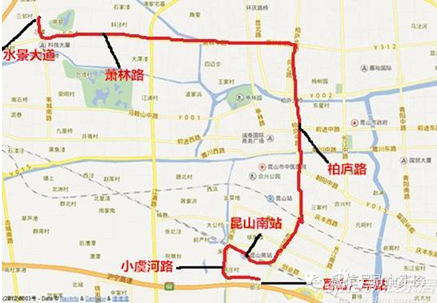 昆山有轨电车直通上海 哪条线经过你家(图解)