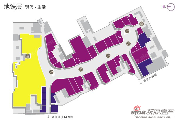 北京颐堤港_地铁层平面规划图2679110