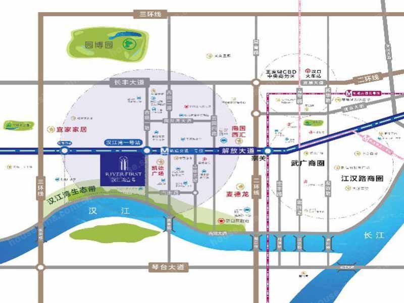硚口崛起汉江湾壹号坐稳汉口中心图