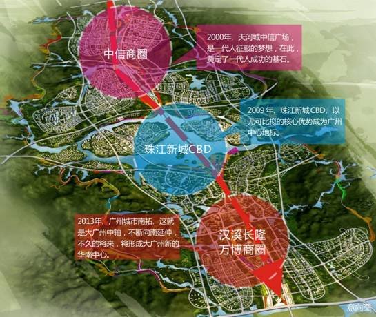 广州南拓番禺万博商圈规划战略图