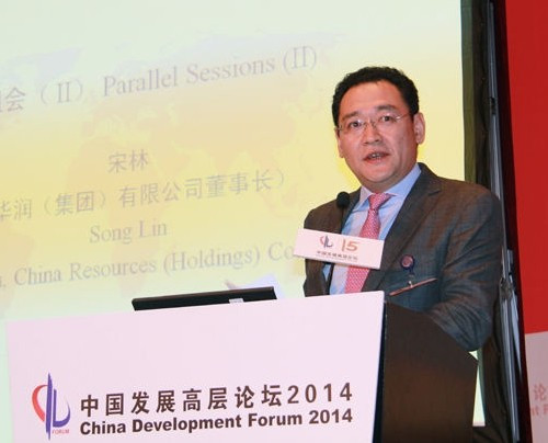 图为华润董事长宋林。(图片来源：新浪财经 骆霄 摄) 