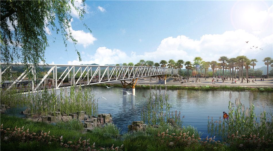 多图直击红树湾人行观景桥 预计16年春节前建