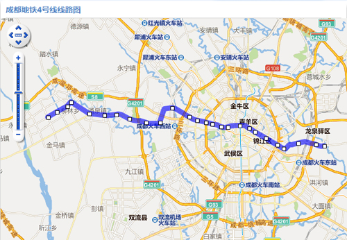 成都地铁4号线站点: