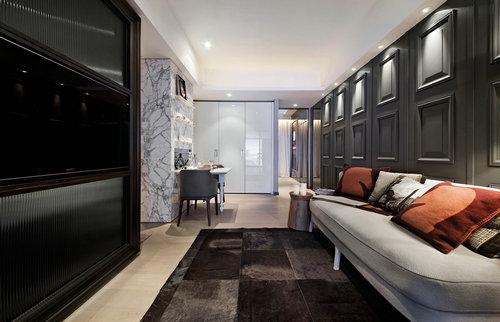 香港 yoo Residence客厅、书房