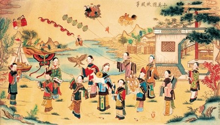 古代放风筝胜景图片