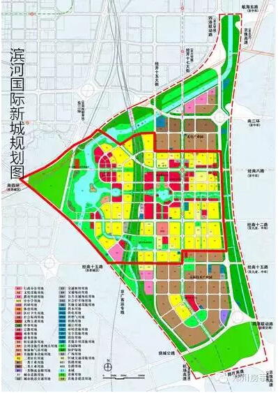 滨河国际新城规划图