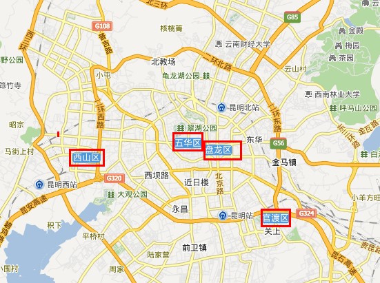 昆明城区地图