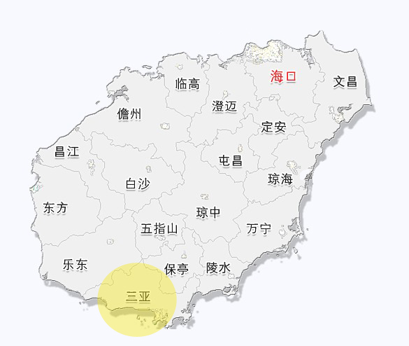 三亚位置图