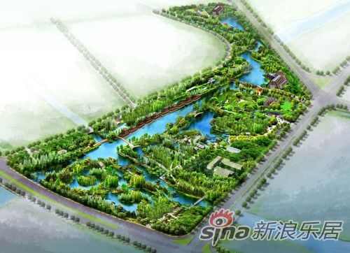 丁塘河湿地公园规划图