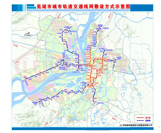芜湖市轻轨规划图高清图片