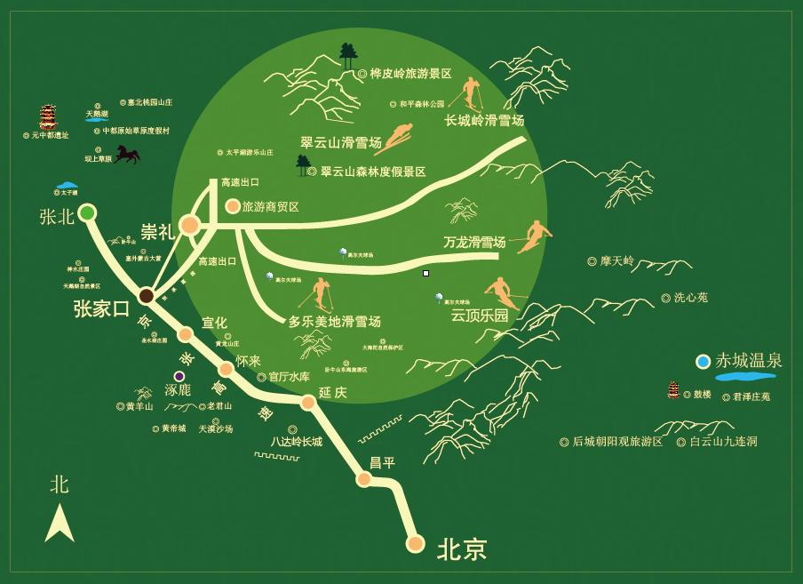 河北张家口崇礼地图图片