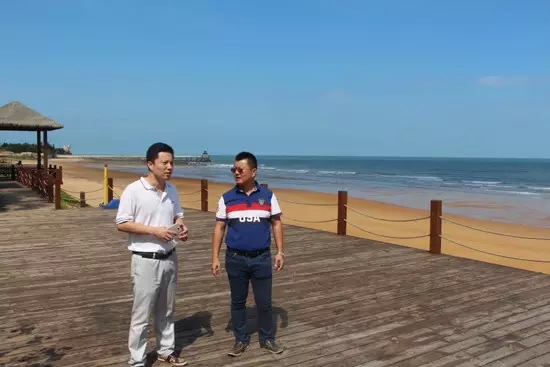 林总与海南乐居副总经理闻旭耀海边畅谈