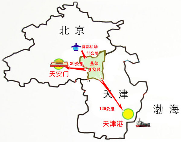 河北燕郊位置图图片
